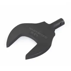 Open end torque wrench head for SAE fasteners with a J shank drive. Size 1-5/8 in. Interchangeable design for use with compatible torque wrench handles. Suitable for tightening or loosening fasteners in applications requiring precise torque control.