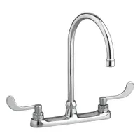 Centerset kitchen faucet from the Monterrey series, constructed of cast brass with a chrome finish. Features a widespread, deck-mount design suitable for kitchen or bathroom sink applications in residential or light-commercial settings