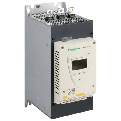 SCHNEIDER Soft Start: 208-600V AC, 110 A Output Current, With Bypass, IP20/NEMA 1 - Schneider Altistart ATS 22