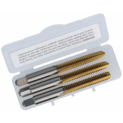 CHICAGO-LATROBE Tap Kit: 1/4"-20 UNC, H3 / 3B, 3 Flute - Three-Piece Hand Tap Sets