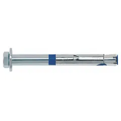 DEWALT 05914-PWR removable hex-head sleeve anchor with 3/8 in diameter and 5/16"-18 thread size. Made of stainless steel for corrosion resistance. Used for fastening fixtures, equipment, or structural elements into concrete, brick, or block. Supplied in a 50-pack.