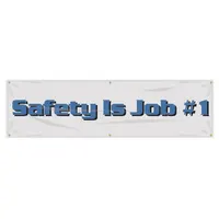Safety Banner: Poly Sheeting, 28 in x 96 in Nominal Sign Size, Indoor/Outdoor, 1 Printed Sides (MPN MBR844)