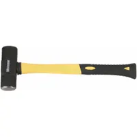 Steel Engineering Hammer: Fiberglass Handle, 4 lb Head Wt, 1 1/2 in Dia, 16 in Overall Lg (MPN 6DWL3)