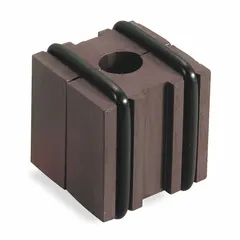 This compact tool magnetizes or demagnetizes screwdriver tips, bits, and small ferrous tools. It is used in assembly, maintenance, and repair work to hold fasteners or remove residual magnetism from precision components. Overall dimensions: 1 in width, 1 3/4 in height, 1 in depth.