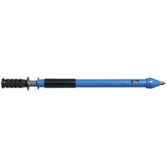Steel valve breaker designed for breaking or removing valve stems from heavy-duty truck and industrial tires. Overall length of 27 inches provides leverage for servicing large equipment tires in workshops and fleet maintenance operations. Made in USA.