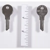 Key Blank: Compatible with Fort Locks, Key ID # FR2, 6 Pins, Brass, Nickel Plated (MPN L1054G-FR2)
