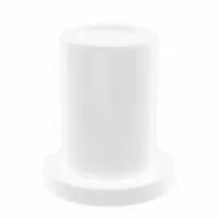 Acetal flanged sleeve bearing for wet environments. Bore: 3/16 in, OD: 5/16 in, overall length: 1/2 in. White color. 10-pack. Provides low-friction support for rotating or oscillating shafts in applications where moisture or washdowns are present