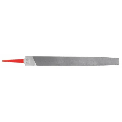 SIMONDS Machinists File: Rectangular, Smooth Cut, 12 in Lg without Tang, 1 3/16 in Wd - Tapered Single-Cut Rectangular Files