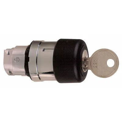 SCHNEIDER Mushroom Head Push Button: Black, 22 mm Mounting Size, Metallic - Mushroom-Head Push-Button Operators