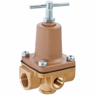 Watts Pressure Regulator: FNPT x FNPT, 3/8 in Pipe Size, Brass, 3 psi to 50 psi - Standard Capacity Water Pressure Regulators