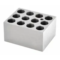 OHAUS Modular Block: Anodized Aluminum, 3 in Overall Wd, 3 3/4 in Overall Lg, 12 Wells (MPN 30400184)