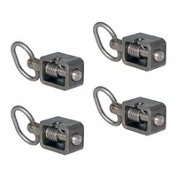 This spring latch features a stainless steel bolt and weld-on mounting for permanent attachment. The 27/32 in bolt length and 5/8 in bolt width suit securing access panels, doors, and hatches on industrial equipment