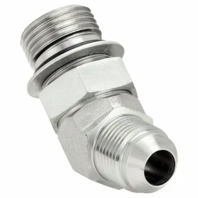 AEROQUIP 2061-10-8S Steel ORB-to-JIC 45° Elbow Hydraulic Adapter - ORB-to-JIC Steel Hydraulic Hose Adapters