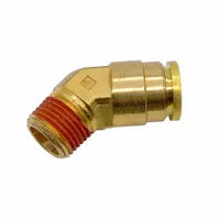 Push-Fit Elbow Fitting: 3/8 in OD x 1/2 in Pipe Fitting Size, Push-to-Connect x MNPT, Brass, Adapter (MPN VS179PTCNS-6-8)