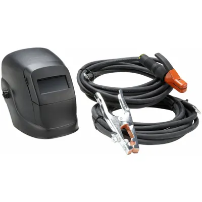 LINCOLN ELECTRIC Stick Welding Accessory Kit, #2/0, 35 ft, K704 - Welding Helmet, Ground Clamp, Electrode Holder & Cable Kits