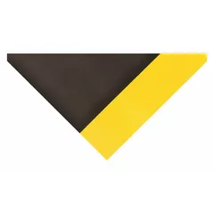 Indoor antifatigue mat with ribbed vinyl surface, 3 ft wide by 75 ft long, 1/2 in thick. Dielectric tested to 30,000 V for electrical insulation. Suitable for use near energized switchboards or high-voltage equipment to reduce slip risk and provide comfort during prolonged standing.