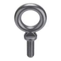 Machinery Eye Bolt: With Shoulder, Steel, Plain, 7/16"-14 Thread Size, 1 3/8 in Thread Lg (MPN K2024)