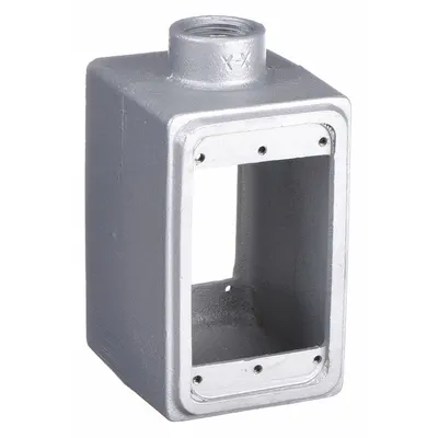 APPLETON ELECTRIC Electrical Box: Iron, Rectangular, 1 Gangs, 3/4 in Hub Size - Iron Weatherproof Electrical Boxes