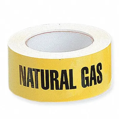 HARRIS INDUSTRIES Natural Gas Adhesive Pipe Marker on a Roll - Natural Gas Adhesive Pipe Markers on a Roll