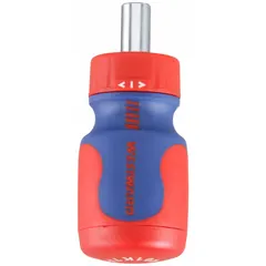 This multi-bit screwdriver combines Phillips (#1, #2), Slotted (3/16 in, 1/4 in), and Torx (T15, T20) tips in one handle for versatile fastening tasks. Suitable for general assembly, maintenance, and repair work across various applications.