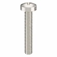 Machine Screw: M2x0.40 Thread Size, 12 mm Lg, 316, Stainless Steel, Plain, Pan, Phillips, 100 PK (MPN ZSCRW-432)