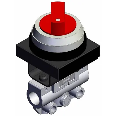 SMC Mechanical Valve: VM100 Series, 2 Position Twist Actuator, 3 Ports, 1/8 in BSPT - VM Series Manual Air Control Valves