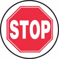 Floor Sign: Vinyl, Adhesive Sign Mounting, 17 in x 17 in Nominal Sign Size, Not Retroreflective (MPN MFS2217)