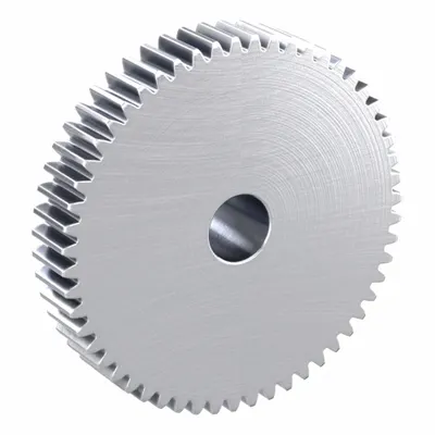 KHK GEARS Spur Gear: Module m 1, 55 Teeth, 10 mm Bore Dia, Stainless Steel, 20° Pressure Angle - Metric Spur Gears with Standard Hub