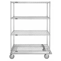 APPROVED VENDOR Wire Shelving Unit: 48 in x 18 in x 69 in, Dry, Split Sleeve, 3 Shelves, Silver (MPN SS-DB1848-63CF)