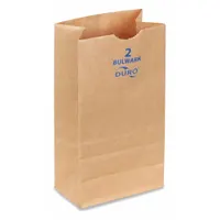 Grocery Bag: 4 1/3 in Wd, 2 5/12 in Dp, 7 11/12 in Ht, Grocery Bag, Kraft, 400 PK (MPN 71002)