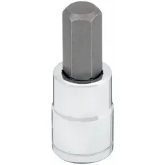 This hex bit socket features a fixed insert design with a 10 mm hex tip and an overall length of 1-3/4 in. It is used for driving hex-head fasteners in assembly, maintenance, and repair tasks.