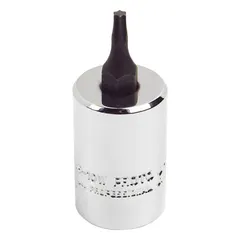 Torx bit socket with fixed insert design, T20 tip size, and 1 23/32 in overall length. Used for driving T20 Torx fasteners in assembly, repair, and maintenance tasks.