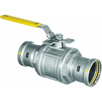 VIEGA MEGAPRESS Manual Two-Way Ball Valve: 2 1/2 in, Carbon Steel, Press x Press - Carbon Steel Ball Valves