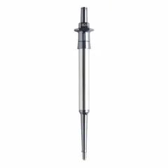 Single-channel pipettor with fixed volume D-tipper design, maximum capacity 75 µL. Silver finish. Used for precise liquid handling in laboratory settings such as clinical diagnostics, pharmaceutical research, and biotechnology.