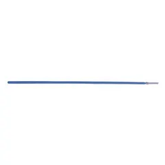 Cleanroom swab with a flexible, pointed foam tip thermally bonded to a polypropylene handle. Overall length 7 in, tip length 9/16 in, handle length 5 3/4 in. Used for precision cleaning of sensitive surfaces and tight spaces.