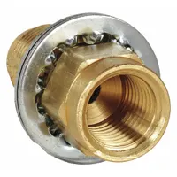 Push-Fit Fitting: 1/4 in OD x 1/4 in Pipe Fitting Size, Push-to-Connect x NPTF, Brass, Adapter/Union (MPN 1873X4X4)
