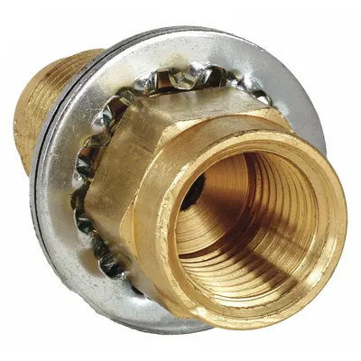 WEATHERHEAD Push-Fit Fitting: 1/4 in OD x 1/4 in Pipe Fitting Size, Push-to-Connect x NPTF - Brass Air Brake Fittings
