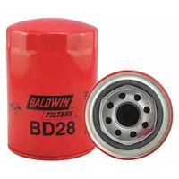 BALDWIN FILTERS Oil Filter: BD28, M26 x 1.50 Thread Size, 5 3/8 in Overall Ht, Oil, Ford, Cellulose
