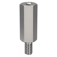 This stainless steel male x female standoff features #6-32 threads and a hex shape with plain finish. It is 1 1/4 inches long and supplied in a 10-pack. Used as a threaded spacer for mounting and spacing components in assemblies