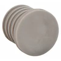 This barbed fitting plug is used to seal the end of PEX tubing in plumbing and hydronic heating systems. Made from poly alloy, it features a crimp connection method for secure installation. The 1/2 in ID size accommodates standard PEX tubing