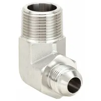 Hydraulic Hose Adapter: 3/4"-14 Thread Size, 3/4 in x 1/2 in Fitting Size, Male x Male, NPTF x JIC (MPN 2024-12-8SS)