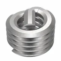 Screw-locking tanged helical insert for repairing or reinforcing internal threads in metal components. M2.5-0.45 coarse thread, right-hand, 18-8 stainless steel, 200,000 psi tensile strength. 10-pack