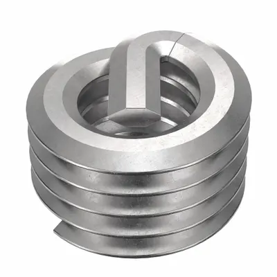 OEM Screw-Locking Tanged Helical Insert, M2.5-0.45, 18-8, 10 PK - Screw-Locking Tanged Helical Inserts