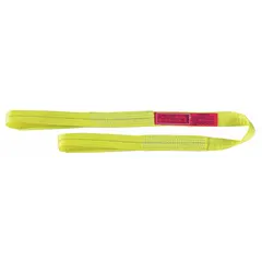 This LIFT-ALL web sling is a Type 3 standard polyester flat-eye sling with a 9 ft sling length, 8 1/2 in eye length, and 2 plies. It includes a standard tag. Used for lifting and rigging loads in industrial settings such as construction, manufacturing, and warehousing.