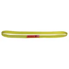 This LIFT-ALL endless web sling is a Type 5 standard nylon sling with a 4 ft length and 2 in width, constructed from 1 ply of nylon. It features a standard identification tag. Suitable for lifting and rigging applications requiring an endless-loop configuration for basket, choker, or vertical hitches.