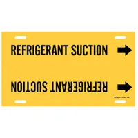 Pipe Marker: Refrigerant Suction, Yellow, Black, Fits 6 to 7 7/8 in Pipe O.D., 1 Pipe Markers (MPN 4118-F)