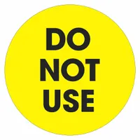Do Not Use Label: Do Not Use, 2 in x 2 in, Yellow (MPN DL1252)