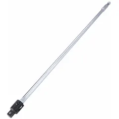 This flex-head breaker bar features a 3/4-inch drive and 40-inch length, constructed from alloy steel with a chrome finish. The smooth grip handle provides user comfort during high-torque applications. The flex head allows improved access in confined spaces, making it suitable for loosening or tightening stubborn fasteners in automotive, industrial, and heavy-equipment maintenance.