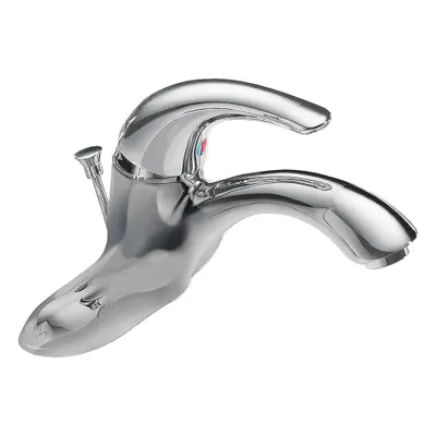 Delta Low Arc Bathroom Faucet: Delta Commercial, Cast Brass, Chrome Finish, 1.5 gpm Flow Rate - Centerset Handle Bathroom Faucets