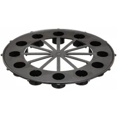 This polypropylene funnel lid has an 11 3/4 inch diameter and is designed for use with 1 to 5 gallon drums. It provides a secure cover for compatible vehicle funnels, helping to contain spills and debris during fluid handling operations in automotive and industrial maintenance settings.